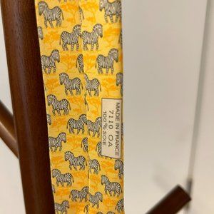 Hermes Zebra Tie - Yellow 7110OA 100% Silk